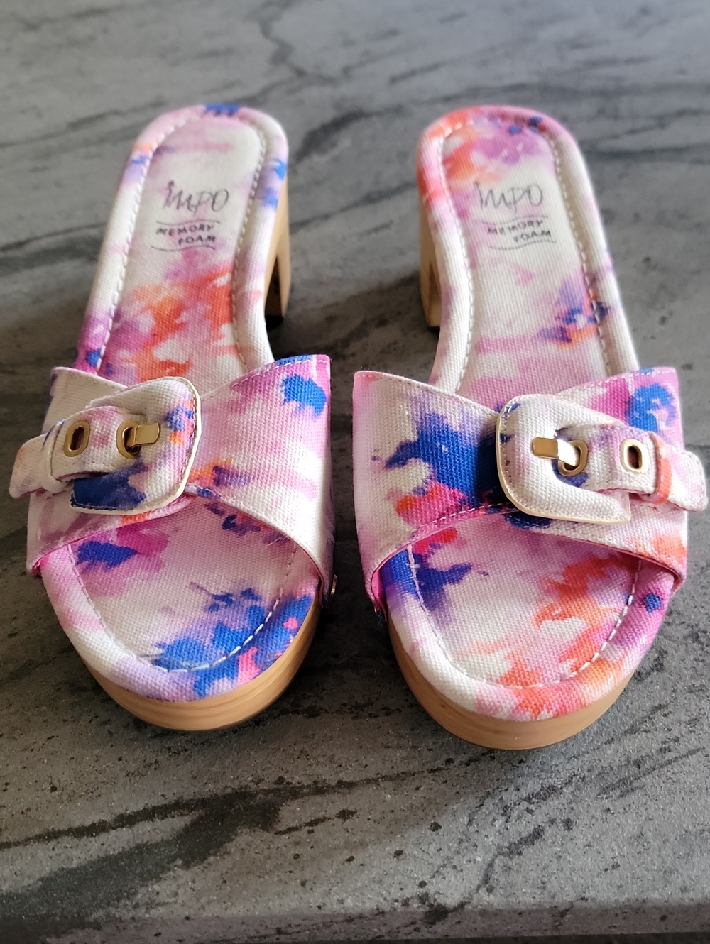 IMPO Jezebel Clog Slide Sandal Fuchsia Multi Size 8